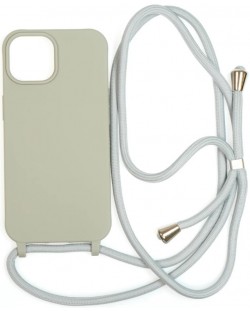 Калъф Mobile Origin - Lanyard, iPhone 15, Light Grey
