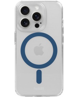 Калъф Holdit - MagSafe Case, iPhone 15 Pro Max, син/прозрачен