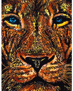 Картина за оцветяване ColorVelvet - Лъв, 47 х 35 cm