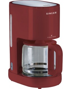 Кафемашина Singer - CM-1000 SCR, 1000W, 1.25 l, червена