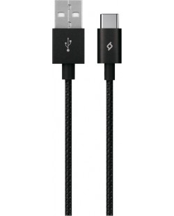 Кабел ttec - AlumiCable, USB-A/USB-C, 1.2 m, черен