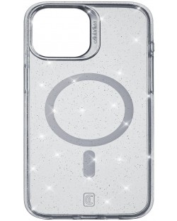 Калъф Cellularline - Sparkle Mag, iPhone 15, бял