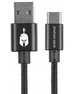 Кабел Spartan Gear – Type C USB 2.0, 2m, черен