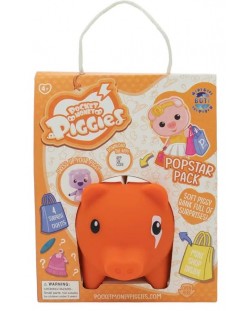 Касичка прасенце Boti Pocket Money Piggies - Оранжева, с аксесоари