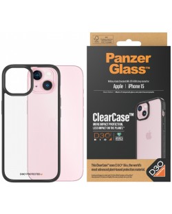 Калъф PanzerGlass - ClearCase D3O, iPhone 15, черен