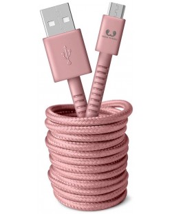 Кабел Fresh N Rebel - USB-A/Micro USB, 3 m, розов