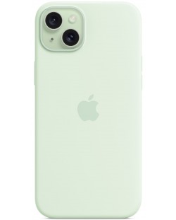 Калъф Apple - Silicone MagSafe, iPhone 15 Plus, Soft Mint