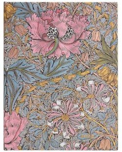 Календар-бележник Paperblanks William Morris - Хоризонтален, 80 листа, 2024