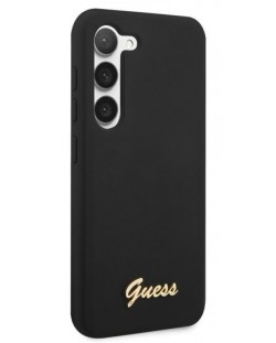 Калъф Guess - Metal Logo, Galaxy S23, черен