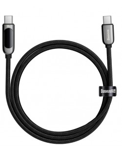 Кабел Baseus - CATSK-B01, USB-C/USB-C, 1 m, черен