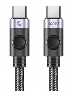 Кабел Orico - C2CZ-BK-10, USB-C/USB-C, 1 m, черен