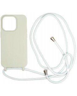 Калъф Mobile Origin - Lanyard, iPhone 14 Pro, Light Grey