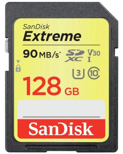 Карта памет SanDisk - Extreme, 128GB, SDXC, Class10