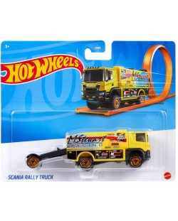 Камионче Hot Wheels Track Stars - Scania Rally Truck, 1:64