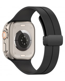 Каишка Techsuit - W011 Silicone, Apple Watch, 42/44/45/49 mm, черна