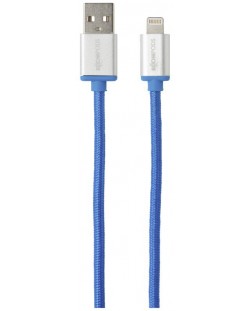 Кабел Boompods - RC2BLU, Lightning/USB-A, 2 m, син