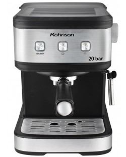 Кафемашина Rohnson - R-987, 20 bar, 1.5 l, черна/сребриста