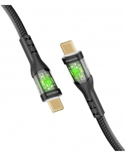 Кабел ProMate - TransLine-CC, USB-C/USB-C, 1.2 m, черен