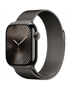 Каишка Apple - Milanese Loop, Apple Watch, 46 mm, M/L, Slate Milanese