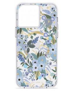 Калъф Case-Mate - Rifle Paper Garden Party Blue MagSafe, iPhone 15 Pro Max