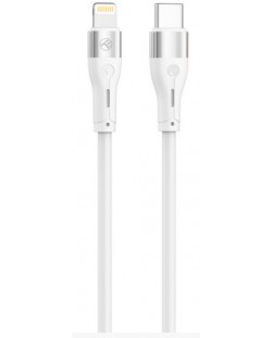 Кабел Tellur - TLL155541, USB-C/Lightning, 1 m, бял