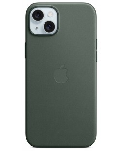 Калъф Apple - FineWoven MagSafe, iPhone 15 Plus, Evergreen