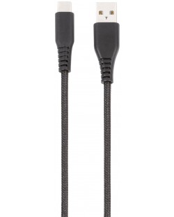 Кабел Vivanco - 61695, USB-A/USB-C, 1.5 m, черен