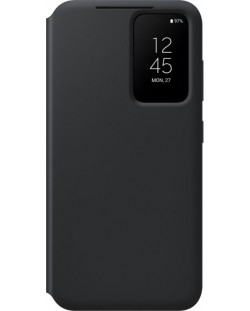 Калъф Samsung - Clear View, Galaxy S23, черен