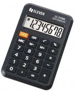 Калкулатор Eleven - LC-210NR, джобен, 8 разряден, черен