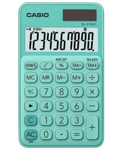 Калкулатор Casio - SL-310UC джобен, 10 dgt, зелен