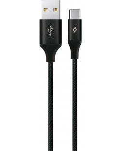 Кабел ttec - AlumiCable XXL, USB-A/USB-C, 3 m, черен