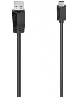Кабел Hama - 200631, USB-C/USB-A, 0.75 m, черен