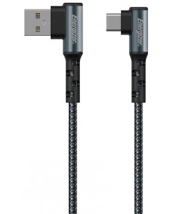 Кабел Energizer - C710CKBK, USB-A/USB-C, 2 m, черен