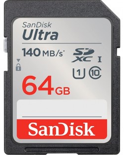 Карта памет SanDisk - Ultra, 64GB, SDXC, Class10