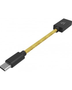 Кабел iFi Audio - USB/USB-C OTG, 12 cm, жълт/черен