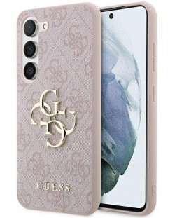 Калъф Guess - PU 4G Metal Logo, Galaxy S24 Plus, розов