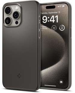 Калъф Spigen - Thin Fit, iPhone 15 Pro Max, Gunmetal