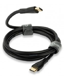  Кабел QED - Connect QE8227, USB-C/USB-C, 0.75m, черен