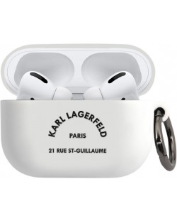 Калъф за слушалки Karl Lagerfeld - Rue St Guillaume, AirPods Pro, бял