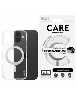 Калъф CARE - Feature Silver MagSafe, iPhone 16, прозрачен