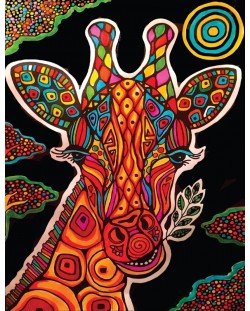 Картина за оцветяване ColorVelvet - Жираф, 47 х 35 cm