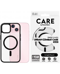 Калъф CARE - Flagship, iPhone 15, MagSafe Black