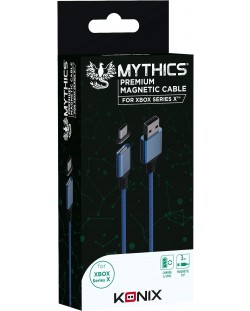 Кабел Konix - Mythics Premium Magnetic Cable 3 m, син (Xbox Series X/S)