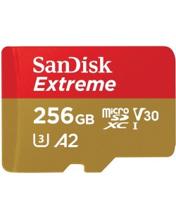 Карта памет SanDisk - Extreme, 256GB, за мобилни игри + RescuePRO Deluxe