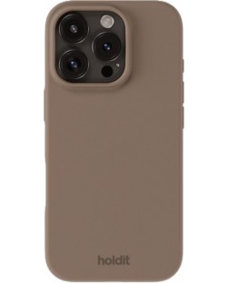 Калъф Holdit - Silicone, iPhone 16 Pro, Mocha Brown