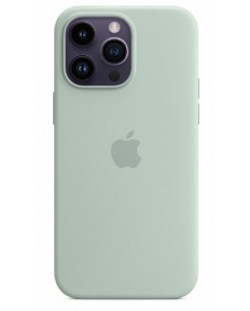 Калъф Apple - Silicone MagSafe, iPhone 14 Pro, зелен