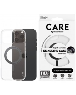 Калъф CARE - Black Kick MagSafe, iPhone 16 Pro Max, прозрачен