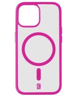 Калъф Cellularline - Pop Mag, iPhone 15 Plus, розов/сив