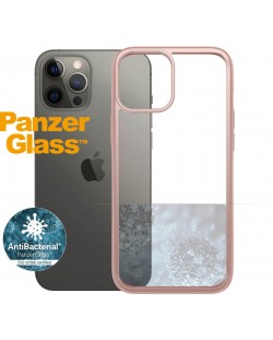 Калъф PanzerGlass - Clear, iPhone 12 Pro Max, прозрачен/розов