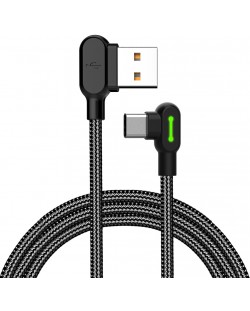 Кабел Xmart - Gaming, USB-A/USB-C, 1.2 m, чeрен